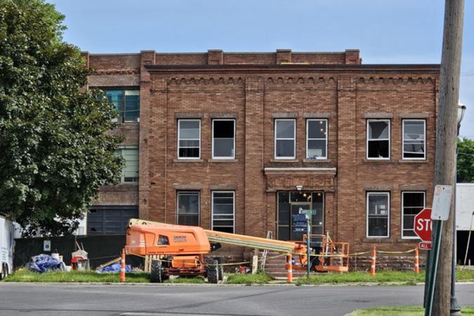 New Windows on smaller building at 132 Harrison St.