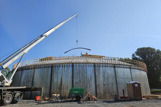 Allerton Tank walls up