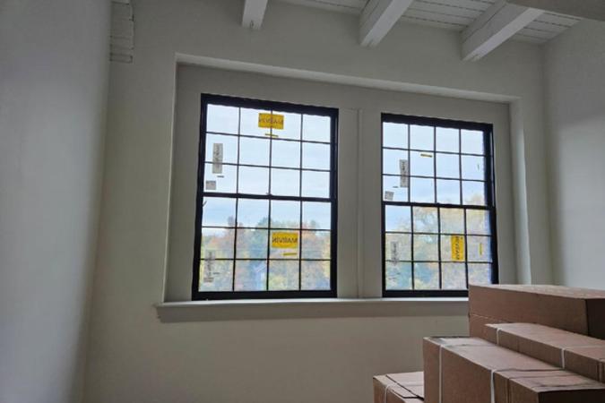 132 Harrison Coventry Commons Windows from inside with drywall 10.27.25