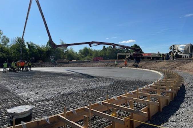 The frame for concrete base at Allerton